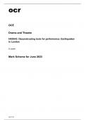 ocr A Level Drama and Theatre H459/43 Mark Scheme June2023.