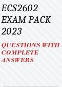 ECS2602 EXAM PACK 2023