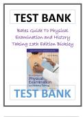 Bates Guide To Physical Examination and History Taking 13th Edition Bickley Test Bank