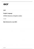 ocr A Level English Language H470/02 Question Paper and Mark Scheme June2023.