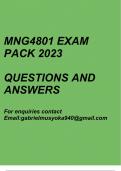 MNG4801 Exam pack 2024