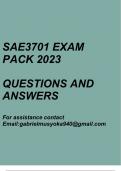 SAE3701 Exam pack 2024