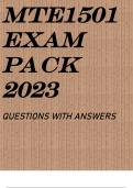 MTE1501 EXAM PACK 2023