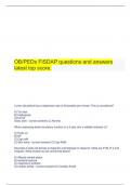   OB/PEDs FISDAP questions and answers latest top score.