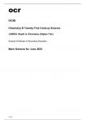 ocr GCSE Chemistry B (Twenty First Century Science) J258/04 Mark Scheme June2023.