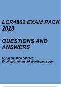 LCR4802 Exam pack 2024