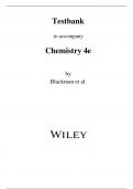 Test bank for Chemistry, 4th Edition, Allan Blackman, Steven E. Bottle, Siegbert Schmid, Mauro Mocerino