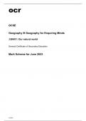 ocr GCSE Geography B Geography for Enquiring Minds J384/01 Mark Scheme June2023.