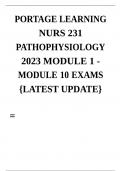 PORTAGE LEARNINGNURS 231PATHOPHYSIOLOGY2023