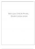 BIO 123 CMCA FINAL EXAM 20232024.