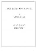 BIOL 1202 FINAL EXAMS 2 VERSIONS QNS & ANS 20232024.BIOL 1202 FINAL EXAMS 2 VERSIONS QNS & ANS 20232024.