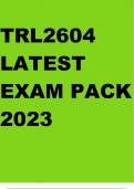 TRL2604 LATEST EXAM PACK 2023