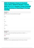 BIOD 152 Module 3 Exam (3 Versions, Latest-2023)/ BIOD152 Module 3 Exam / BIOD 152 A & P 2 Module 3 Exam: Essential Human Anatomy & Physiology II: Portage Learning    