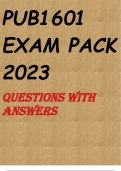 PUB1601 EXAM PACK 2023