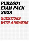 PUB2601 EXAM PACK 2023