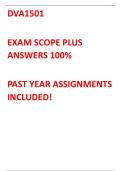 DVA1501 2023 EXAM SCOPE PLUS ANSWERS 100% PAST ASSIGNMENTS PLUS TEXTBOOK