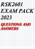 RSK2601 EXAM PACK 2023