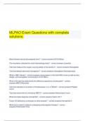 MLPAO Exam Questions with complete solutions.