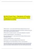  MLPAO Exam Prep ~ Standards of Practice (Regulations) questions and answers 100% guaranteed success.