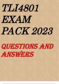 TLI4801 EXAM PACK 2023