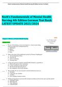 Test  bank  gorman  neebs  mental  health  nursing  4TH EDITION 2023/2 024  100%  VERIFIE D  ANSWE RS