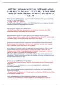 2023 WGU D052 OA EXAM/WGU D052 NAVIGATING CARE ACROSS THE CONTINUUM.REAL EXAM WITH 200 QUESTIONS AND 100% VERIFIED ANSWERS/A+ GRADE