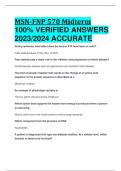 MSN-FNP 570 Midterm 100% VERIFIED ANSWERS  2023/2024 ACCURATE