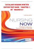 TEST BANK FOR NURSING NOW: TODAY'S ISSUES, TOMORROWS TRENDS BY: JOSEPH T CATALANO