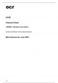 ocr GCSE Classical Greek J292-06 June2023 Mark Scheme.