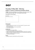 ocr GCSE History A (Explaining the Modern World) J410-01 May2023 Question Paper.