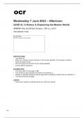 ocr GCSE History A (Explaining the Modern World) J410-10 June2023 Question Paper.