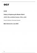 ocr GCSE History A (Explaining the Modern World) J410/10 June2023 Question Paper and Mark Scheme.