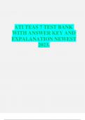 ATI TEAS 7 TEST BANK WITH ANSWER KEY AND EXPALANATION NEWEST 2023.  