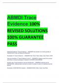 ABMDI Trace  Evidence 100%  REVISED SOLUTIONS  100% GUARANTEE PASS 