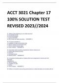 ACCT 3021 Chapter 17  100% SOLUTION TEST  REVISED 2023//2024 