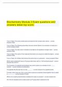  Biochemistry Module 3 Exam questions and answers latest top score.