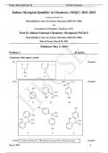 Indian National Chemistry Olympiad 2022 - Answer Key