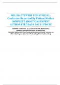 MELISSA STEWART PEDIATRICS Cc: Confusion-Reported By Patient Mother COMPLETE SOLUTIONS EXPERT AUTHOR FEEDBACK 2023 UPDATE