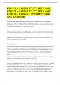 EPIC CLN 251 252 STUDY SET 3 QUESTIONS AND ANSWERS