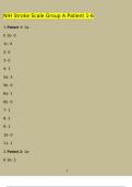 APEX NIH Stroke Scale Group A Patient 1-6 Questions and Answers Latest (2023 / 2024) (Verified Answers)