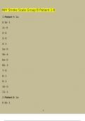 NIH Stroke Scale Group B Patient 1-6 Questions and Answers Latest (2023 / 2024) (Verified Answers)