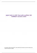 Agile Safe 5.1 SPC Test-with verified 100 CORRECT answers 2023