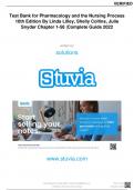 Test Bank For Pharmacology and the Nursing Process 10th Edition By Linda Lilley, Shelly Rainforth Collins, Julie Snyder | | 9780323827973 | Chapter 1-58 | Complete Questions And Answers A+(VERIFIED ANSWERS)