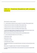  HESI A2 - Grammar (Questions) with complete solutions.
