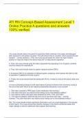  ATI RN Concept-Based Assessment Level 1 Online Practice A questions and answers 100% verified.