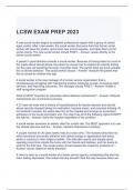 LCSW EXAM PREP 2023 QUESTIONS WITH 100% CORRECT ANSWERS