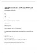 ATI TEAS 7 Science Practice Test Questions With Correct Answers 