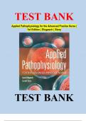 Test bank For Applied Pathophysiology for the Advanced Practice Nurse 2nd Edition by Lucie Dlugasch; Lachel Story | 2024/2025 | 9781284255614 | Chapter 1-14 | Complete Questions and Answers A+