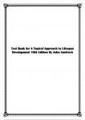 Test Bank for A Topical Approach to LifesTest Bank for A Topical Approach to Lifespan Development 10th Edition By John Santrock.pdfpan Development 10th Edition By John Santrock.pdf