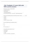   CAL Firefighter 1C exam 2023 with 100% correct answers